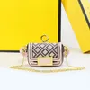 Classic NANO evening women bag Genuine leather woven Big handle Handbags luxury designer messenger chain shoulder bags Lady fashion Mini Tote purse wallet