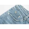 [DEAT] Summer Fashion Short Pants Loose High Waist Solid Color Personality Denim Shorts Women 13C924 210527
