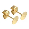 Gold Plated Flat Bottom Ear Pin Ear Studs Diy Earrings Supplies Jewelry Findings Set Copper Material Accessories