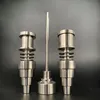 Smoking E Dab Nail 6 in 1 Domeless Titanium Nails Fit 16mm/20mm Hookahs E-Nail Heater Coil Adjustable Carb Caps Educated Grade2 Smoke Tools