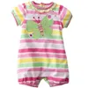 Red Monkey Baby-Strampler für den Sommer, Babykleidung, 100 % Baumwolle, Bebe-Overalls, gepunkteter Ganzkörperanzug, Neugeborenen-Hemd-Outfits 210413
