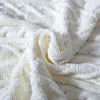 Regina Marka Chenille Koce Dzianiny Skandynawskie Styl Serce Twist Tassel Design Soft Bedspread Ciepły Gruby Koc do łóżka 211122