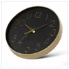 12 Inch Fashion Glass Quartz Clock Installation Home Decor Round Wall Clocks Suitable For Living Room Kitchen Bedroom Office