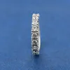 925 Sterling Silver Sparkling Row Eternity Band Rings Fit Pandora Jewelry Engagement Wedding Lovers Fashion Ring For Women