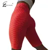 Women High Waist Shorts Workout Out Pocket Activewear Running Fitness Athletic Leggin 210719