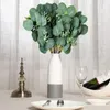 Decoratieve bloemen kransen nep eucalyptus bladeren stengel kunstmatige groentakken 10 stks zijden slinger voor boerderij bruiloft par6478628