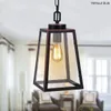 110-240V pendant lamp Wide Pressure American Wrought Iron Glass Chandelier E26 Interface Black Painted Gold Dining Light Chain Length 1M (Without Bulb) Applicable