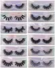 Süper Yumuşak Doğal Yanlış Lashes 12 Stilleri Wispy Faux 3D Vizon Kirpik Kabarık Kalın Çapraz Kıvırmak Sahte Göz Kirpik Paket Kutusu ile Sahte Göz Kirpik Uzatma