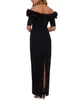 黒スパンデックス高級イブニングドレス2021女性エレガントなバトーロングパーティー女性シースウエディングドレス