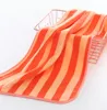 The latest 75X35CM size solid-color towel, striped style selection, plus thick, absorbent and soft facial cleansing towels