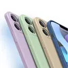 Original Square Liquid Silicone Phone Fodral för iPhone 12 11 Pro Max Mini XS X XR 7 8 6 6s Plus SE 2 Tunn Soft Cover Candy Case 16 Färger