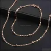 Armband, Örhängen Halsband Smycken Satser Davieslee Rose Gold Set för Kvinnor Flätad Tail Link Chain Armband Partihandel Gift LCSS Drop Deliv