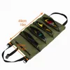 Opbergzakken 500 * 290mm Canvas Tool Bag Roll Pouch Multi-Purpose Draagbare Rits Hardware Toolbag Opknoping Pocket Holida F1H2