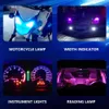 10 Pcs New W5W T10 Glass Housing Car LED Bulb 6000K White Blue Red Yellow Wedge License Plate Lamp Dome Light Atmosphere Bulbs