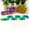 24 liens Wacky Tracks Snake Puzzle Snap and Click Sensory Fidget Toys Anxiété Soulagement du stress TDAH a besoin d'une fête éducative garde les doigts occupés 8 couleurs