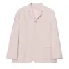 IEFB Mäns Slitage Vår Höst Rosa Färgdräkt Coat Mäns Koreanska Trend Singelknapp Casual Blazer Oversize Toppar 9Y7148 210524