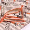 Manual Hand Rolled Twill Silk Scarf Women Striped Belt Printing Fashion Square Scarves Echarpes Foulards Femme Wrap Bandana Hijab 5863533