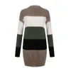 Casual Dresses Striped Patchwork Sweater Dress Women Winter O-neck Long Sleeve Slim Pullover Bodycon Robe Pull Femme Hiver