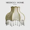 Lamp Covers & Shades Medicci Home Antique Octagonal Royal Bell Shade European Floral Jacquard Cloth Retro Decorative For Living Room