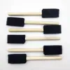 Foam Sponge Brush Sponge Paint Borstels met Houten Handvat voor Kinderen Kinderen Studenten Kunst Klasse Graffiti Schilderij T2I51905