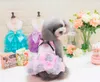 Satin Rose Style Pet Dress New Popular Small Puppy Dogs Spring Summer Clothing Drop Shipping