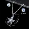 Personality plum zircon necklaces earring jewelry set GSFS060 fashion women gift Earrings & Necklace