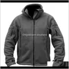 Jackets & Coats Clothing Apparel Drop Delivery 2021 Mens Autumn Winter Fleece Zipper Hoodies Long Sleeve Hooded Sweatshirt Tactical Tracksuit