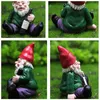 ミニチュアガーデンGnomes置物飾り妖精アクセサリーGnome-Drunk Gnomeキット面白いデスクトップの装飾210804