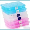 Bins Housekeeping Organization Garden 15 Grids Home Empty Storage Container Box For Jewelry Earring Case Holder Organizer Boxes Drop D