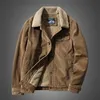 Winter Military Jackets Men Warm Corduroy Cotton Thick Coat s Casual Wool Liner Plus Size Overcoats 211126