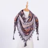Boho sjaal vrouwen winter katoen mengsels nek wrap lange warme etnische print driehoek tassel multifunctionele sjaal
