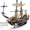 16016 Flyings The Nether Lands Set Ship Ship Buildings Moc Pirates of Bricks Model Boat Black Pearl Queen Anne230f