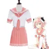 Theme Costume Costumes Anime Fate/Apocrypha Astolfo Cosplay Costumes Japanese Student Girls School Uniforms HalloweenChristmas Sailor suit Full Sets Y09