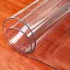 Tapis de table en PVC Transparent D 'Tapis et moquettes imperméables pour la maison salon Nappe Verre Couverture de table en tissu doux 1,0 mm 210917