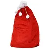 Juldekorationer 100x70 cm Stor storlek Röd Santa Claus Presentväskor Velvet Drawstring Sack Classic Bag Decor