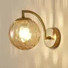Настенная лампа для гостиной Nordic Globe Globe Светание Спальня E27 Черный Золотой Металлические Скауны Блестящие Крытые Светильники