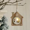 Christmas ornaments tree pendants original wooden luminous pendant small gifts