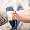 Наручные часы 2021 Небольшие роскошные Женские Часы Розовый Золотой Браслет Платье Кварцевые Женщины Запястье Женщина Случайные Часы Relogio Feminino Wathch