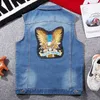 Stor storlek 7XL 8XL Patch Designs Mäns Denim Vest Light Blue Fashion Loose Waistcoat Ytterkläder Casual Ärmlös Jacka Fet Jeans Tops