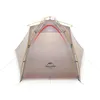 NatureHike Nebula 2 Person 20D Nylon Silikonbeläggning Vattentät ryggsäckning Tält Ultralight Mountain Camping Tents X Cross Bar and Shelters