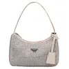 Evening Bags Bright Diamond Underarm Bag Women's Summer Handbag 2021 Fashion Shoulder Armpit Small Square Purses