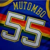 001Rare basketbal jersey mannen jeugd vrouwen vintage mitchell ness dikembe mutombo 91 92 Middelbare school maat S-5XL Custom Elke naam of nummer