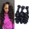 Brasilianska l￶sa v￥gh￥rbuntar Non Remy 3/4 /PCS Lot Natural Color Weaves Bundle For Black Women Human Hair Extension