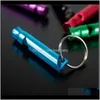 Keychains Fashion Aessoriesmix Colors Mini Aluminum Alloy Whistle Keyring For Outdoor Emergency Survival Safety Keychain Sport Camping Hunti