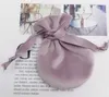 Round Velvet Jewelry Bag with Drawstring Dust Proof Jewellery Cosmetic Storage Gift Packaging Pouches for Boutique Retail Shop Package Bags