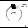 스터드 배달 2021 도매 스터드 후프 중격추 링 코 클립 링 바디 피어싱 쥬얼리 Lzmke