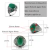 Solide 925 Sterling Silber Männer Natürlichen Achat Stein Handgemachte Türkische Ring für Frauen Mode Vintage-Schmuck Geschenk