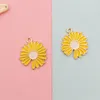 10pcs Enamel Charms Oil Drop Chrysanthemum Flowers Pendants For Women Jewelry DIY Bracelet Earring Accessories