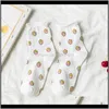 & Hosiery Womens Underwear Apparel Drop Delivery 2021 Cute Edge White Funny Fruit Design Banana Peach Cherry Carrot Stberry Socks Women Calce
