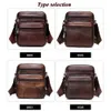 Men's Genuine Leather Fashion Small Crossbody Messenger Shoulder Handbags